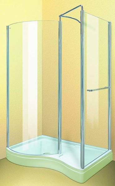 Aqua Enclosures Hawaii Left Handed walk in shower enclosure with tray and waste