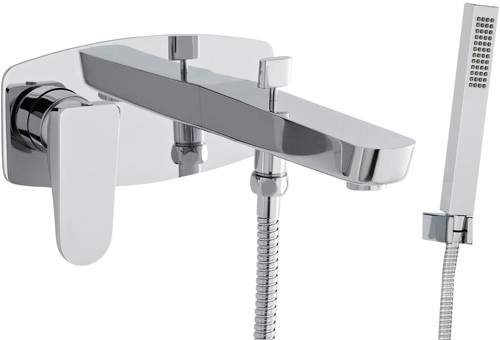 Hudson Reed Aspire Wall Mounted Bath Shower Mixer Tap With Shower Kit.