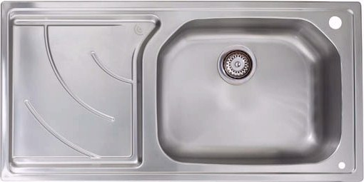 Larger image of Astracast Sink Echo 1.0 bowl stainless steel kitchen sink with left hand drainer.