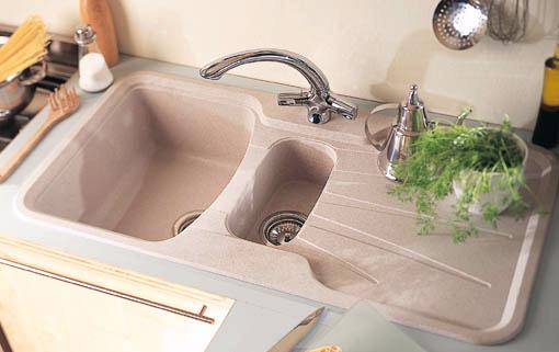 Example image of Astracast Sink Korona 1.5 bowl granite rok opal white composite kitchen sink.