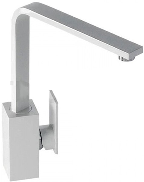Larger image of Abode Media Monobloc Kitchen Tap With Swivel Spout (Gloss White).