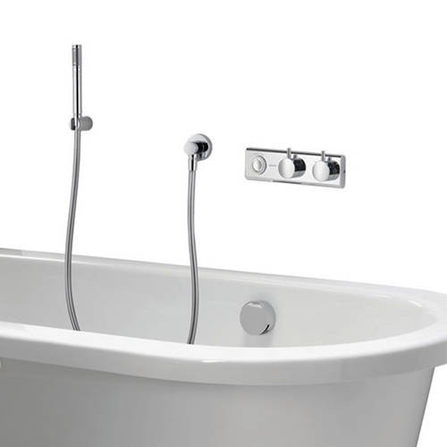 Example image of Aqualisa HiQu Digital Bath Valve Kit 12 With Bath Filler & Shower Kit (Gravity).