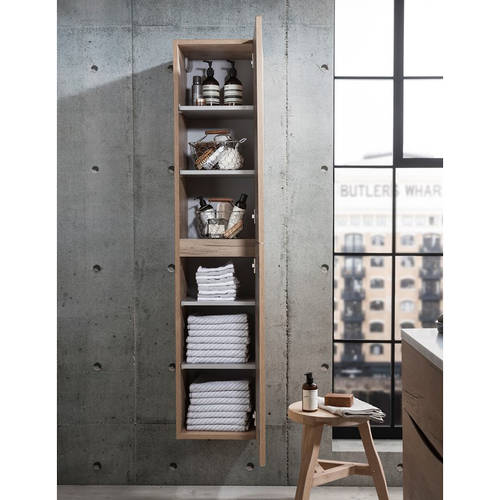 Example image of Crosswater Glide II Wall Hung Tower Unit (1600x350mm, Nordic Oak).