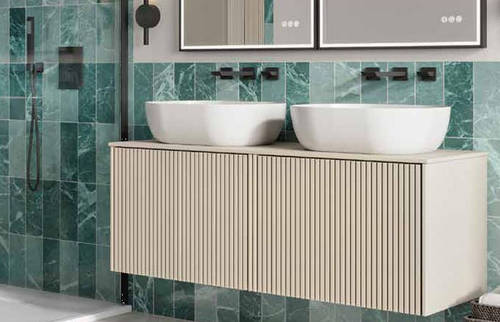 Example image of Crosswater Limit Wall Hung Vanity Unit With Top (1000mm, Stone).