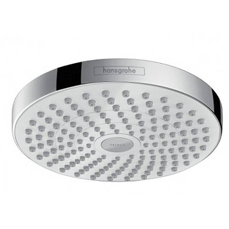 Larger image of Hansgrohe Croma Select S 180 2 Jet Eco Shower Head (White & Chrome).