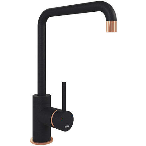 1810 Purquartz Cascata Kitchen Tap (Metallic Black & Copper).