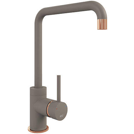 1810 Purquartz Cascata Kitchen Tap (Concrete & Copper).