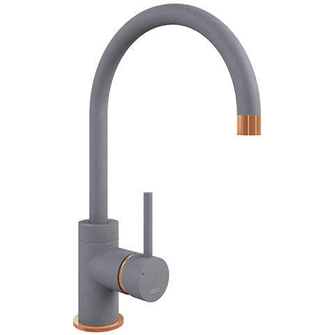 1810 Purquartz Courbe Kitchen Tap (Metallic Grey & Copper).
