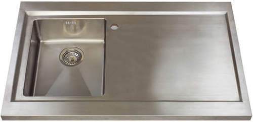 Astracast Sink Bistro 1.0 bowl sit on work centre with right hand drainer & extras.