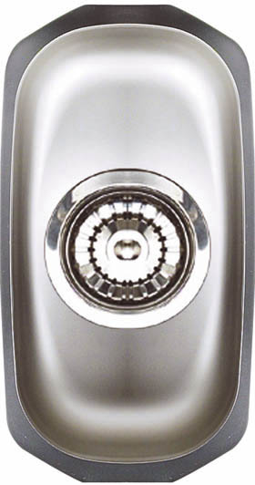 Astracast Sink Echo H1 half bowl polished steel undermount kitchen sink.