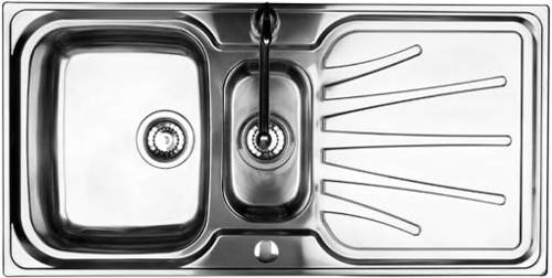Astracast Sink Korona 1.5 bowl polished stainless steel kitchen sink & Extras.