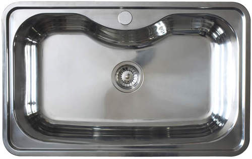 Astracast Sink Olympus 1.0 bowl polished stainless steel kitchen sink.