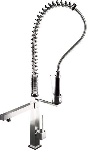 Astracast Nexus Brushed Steel Professionale Kitchen Tap & Rinser.  900mm High.