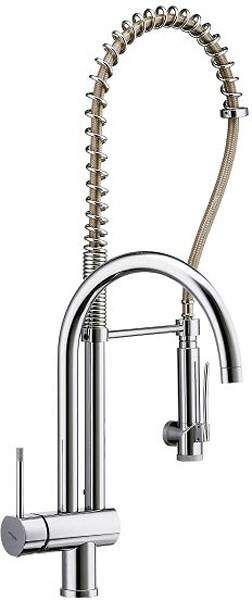 Abode Alto Professional Kitchen Tap With Rinser (Chrome).