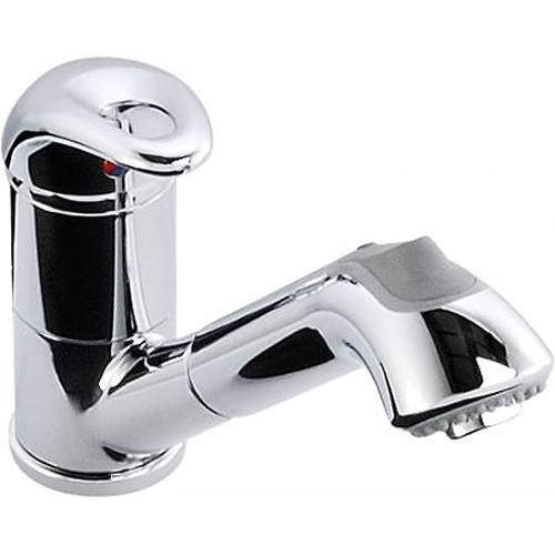 Abode Draco Single Lever Pull Out Kitchen Tap (Chrome).