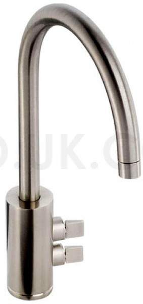 Abode Fliq Monobloc Kitchen Tap With Swivel Spout (Brushed Nickel).