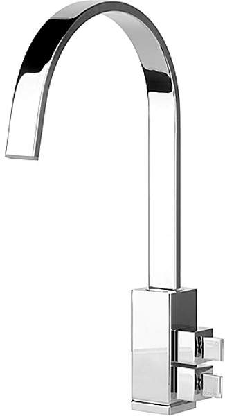 Abode Graffik Monobloc Kitchen Tap With Swivel Spout (Chrome).