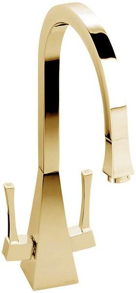 Abode Decadence Dual Lever Kitchen Tap (Gold).