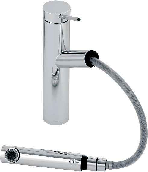 Abode Pluro Pull Out Kitchen Tap With Swivel Spout (Chrome).