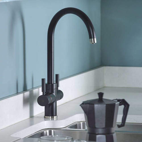 Abode Pronteau 3 In 1 Boiling Water Filtered Kitchen Tap (Matt Black).