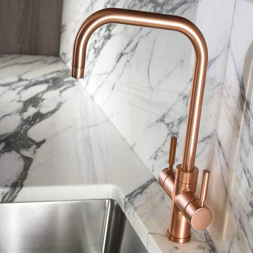 Abode Pronteau 3 In 1 Boiling Water Filtered Kitchen Tap (Urban Copper).
