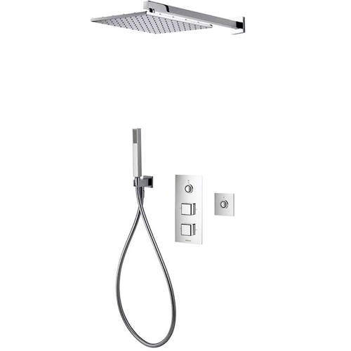 Aqualisa Infinia Digital Shower Pack 53 (Chrome & White Piazza Handles, GP).