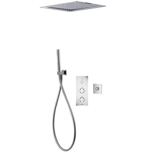 Aqualisa Infinia Digital Shower Pack 70 (Chrome & White Tondo Handles, HP).