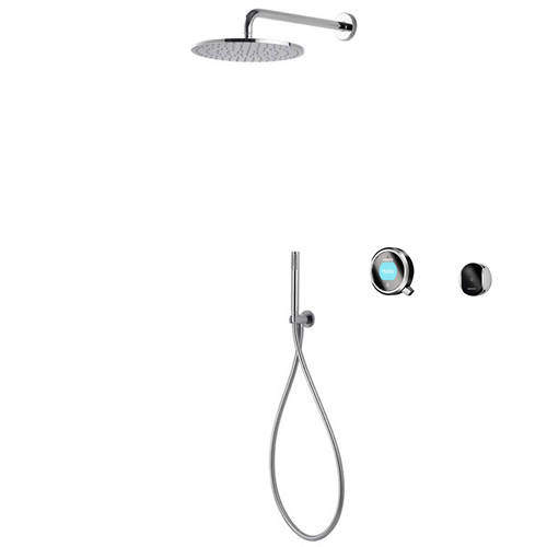 Aqualisa Q Smart Shower Pack 04BC With Remote & Black Accent (Gravity).