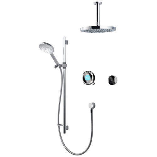 Aqualisa Q Smart Shower Pack 12BC With Remote & Black Accent (Gravity).