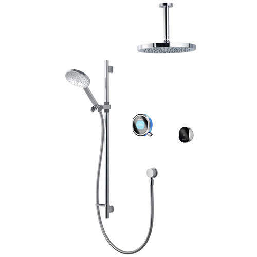 Aqualisa Q Smart Shower Pack 12BL With Remote & Blue Accent (Gravity).