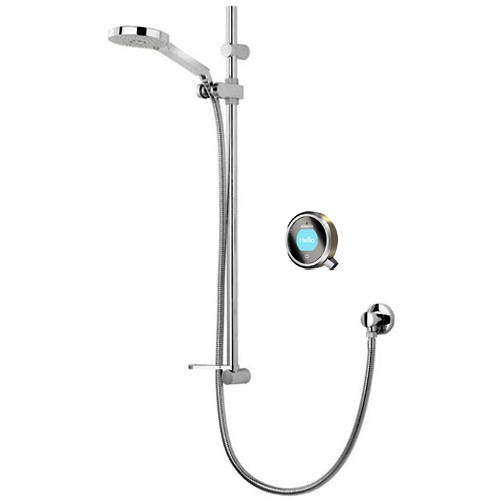 Aqualisa Q Q Smart 13N With Adjustable Slide Rail Kit & Nickel Accent (HP).