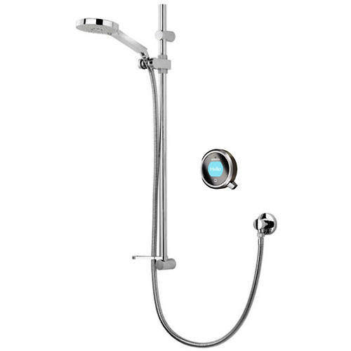 Aqualisa Q Q Smart 13P With Adjustable Slide Rail Kit & Pewter Accent (HP).