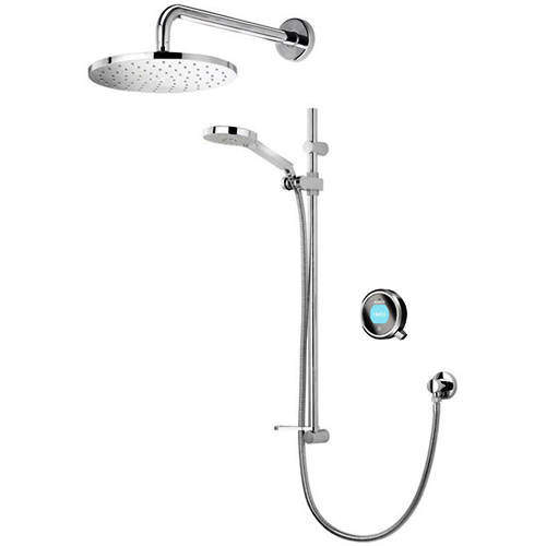 Aqualisa Q Q Smart 17BC With Shower Head, Slide Rail & Black Accent (HP).