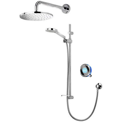 Aqualisa Q Q Smart 18BL With Shower Head, Slide Rail & Blue Acc (Gravity).