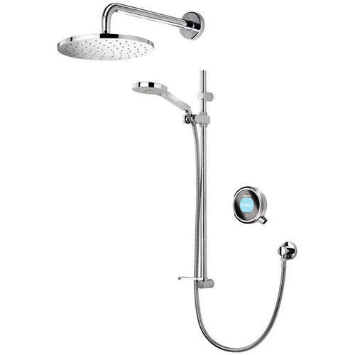 Aqualisa Q Q Smart 18S With Shower Head, Slide Rail & Silver Acc (Gravity).