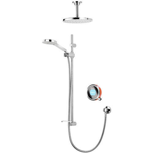 Aqualisa Q Q Smart 20OR With Shower Head, Slide Rail & Orange Acc (Gravity).