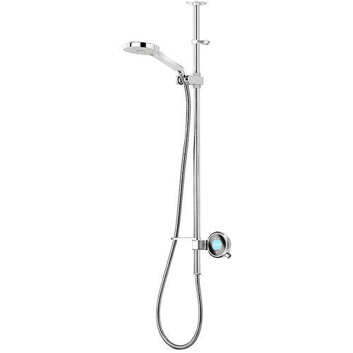 Aqualisa Q Q Smart 22S With Ceiling Fed Slide Rail Kit & Silver Acc (Gravity).