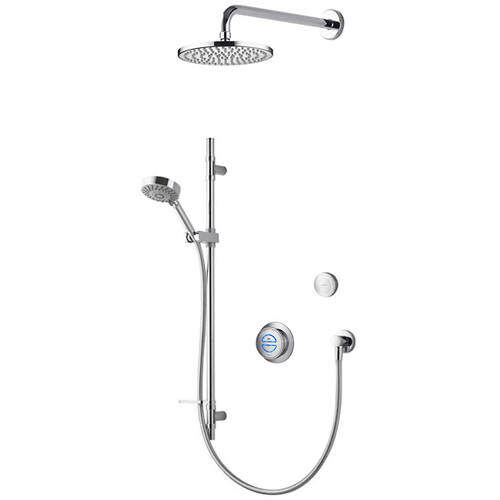 Aqualisa Rise Digital Shower With Remote, Slide Rail Kit & Fixed Head (HP).