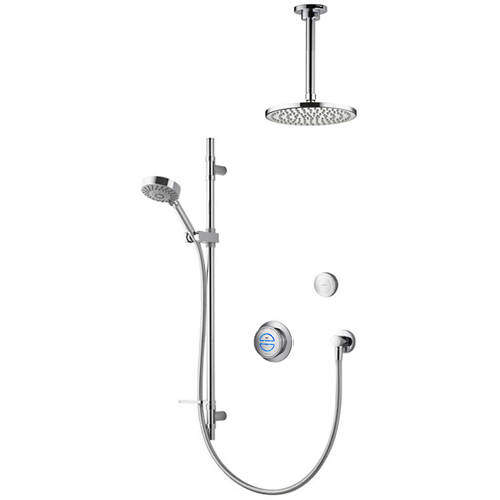 Aqualisa Rise Digital Shower With Remote, Slide Rail Kit & Fixed Head (GP).