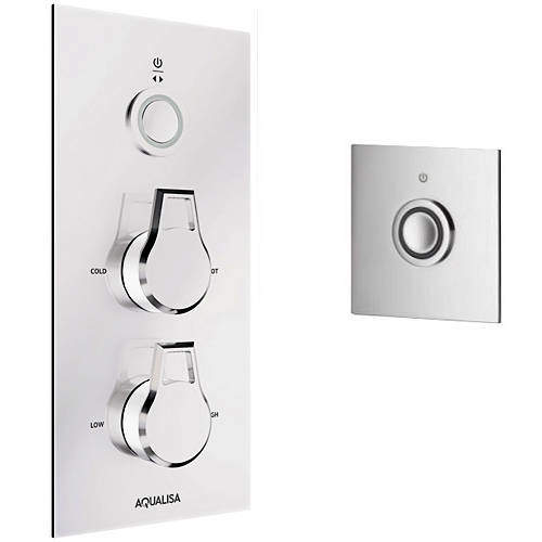 Aqualisa Infinia Digital Shower & Remote (Chrome & White Astratta Hand, GP).