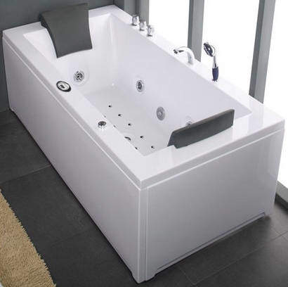 Crown Double Ended Whirlpool Bath. 1820x900mm.