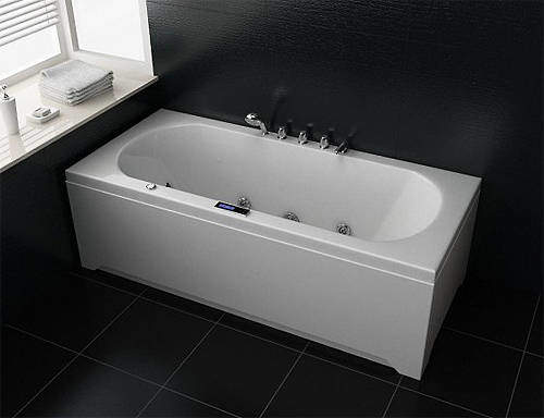 Crown Double Ended Whirlpool Bath With Panels. 1800x800mm.
