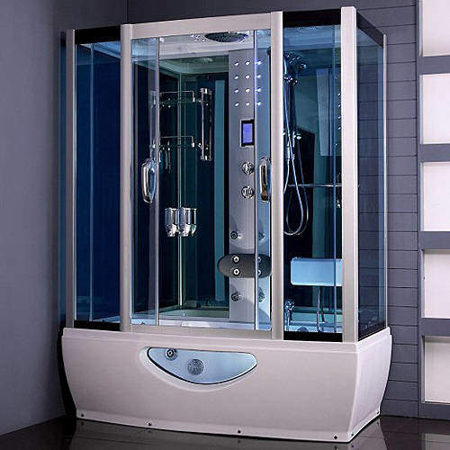 Crown Steam Shower Cubical With Whirlpool Bath. 1650x800mm.