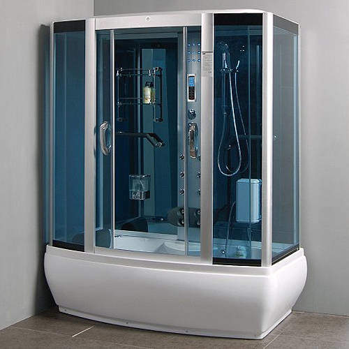 Crown Rectangular Steam Shower Bath. 1700x900mm.
