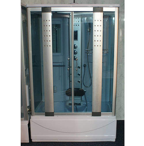 Crown Rectangular Steam Shower Bath. 1350x800mm.