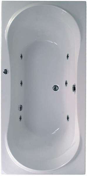 Aquaestil Apollo Double Ended Whirlpool Bath. 6 Jets. 1800x800mm.