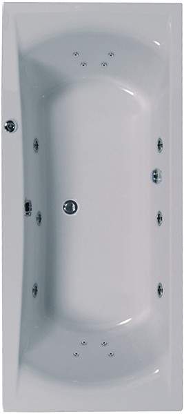 Aquaestil Arena Double Ended Whirlpool Bath. 14 Jets. 1700x750mm.