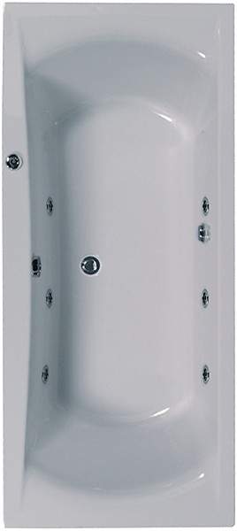 Aquaestil Arena Double Ended Whirlpool Bath. 6 Jets. 1700x750mm.