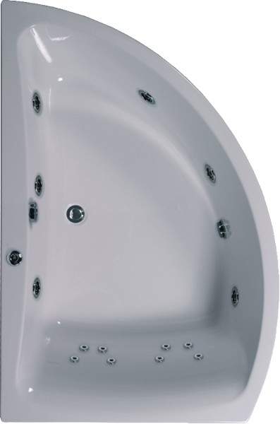 Aquaestil Comet Aquamaxx Corner Whirlpool Bath. 14 Jets. Left Handed.