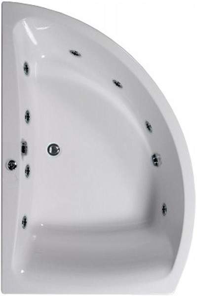 Aquaestil Comet Corner Whirlpool Bath, 8 Jets. Left Handed. 1500x1000mm.